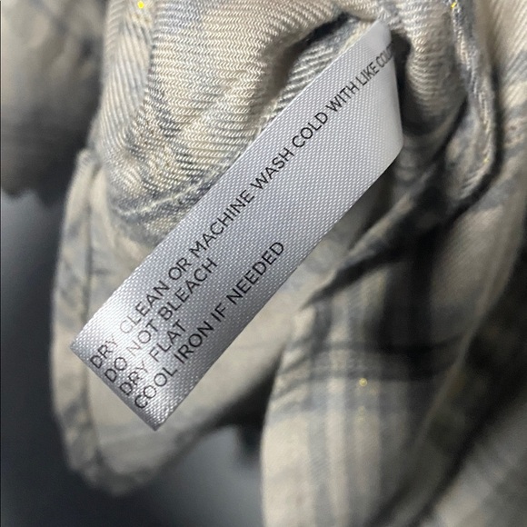 Tuckernuck Ruffle Blouse NWT Women’s XXL Tan Plaid Long Sleeve Collared Shirt - Picture 9 of 15